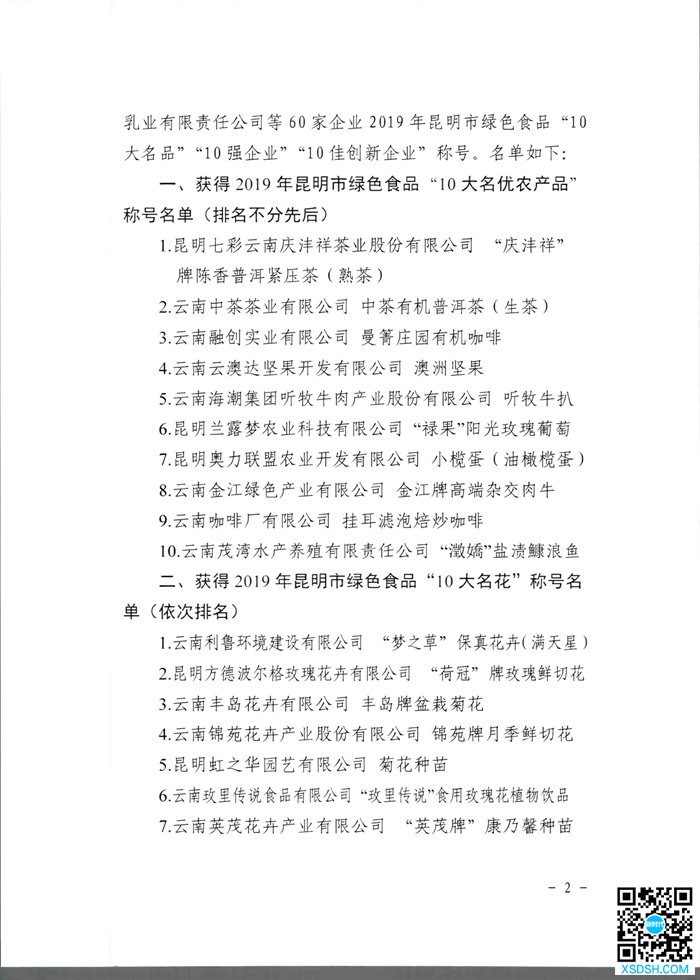 031915001429_0小组关于授予2019年昆明市绿色食品“10大名品”“10强企业”“10佳创新企业”称号的决定_2